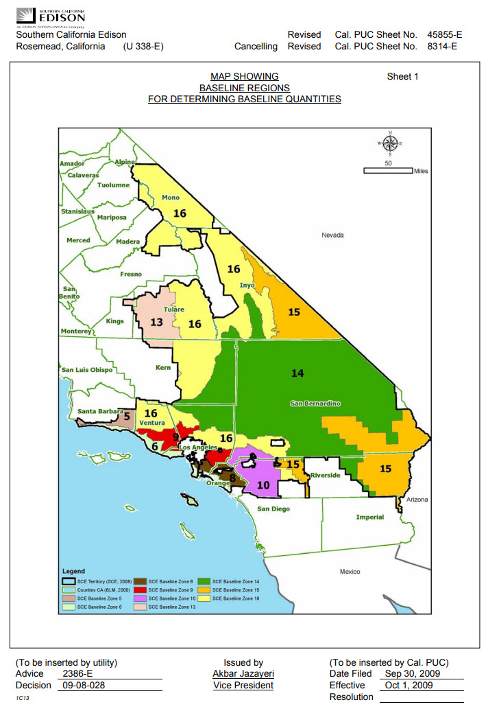 Boundary Description for Baseline Regions Map | SCE Tariff Books ...