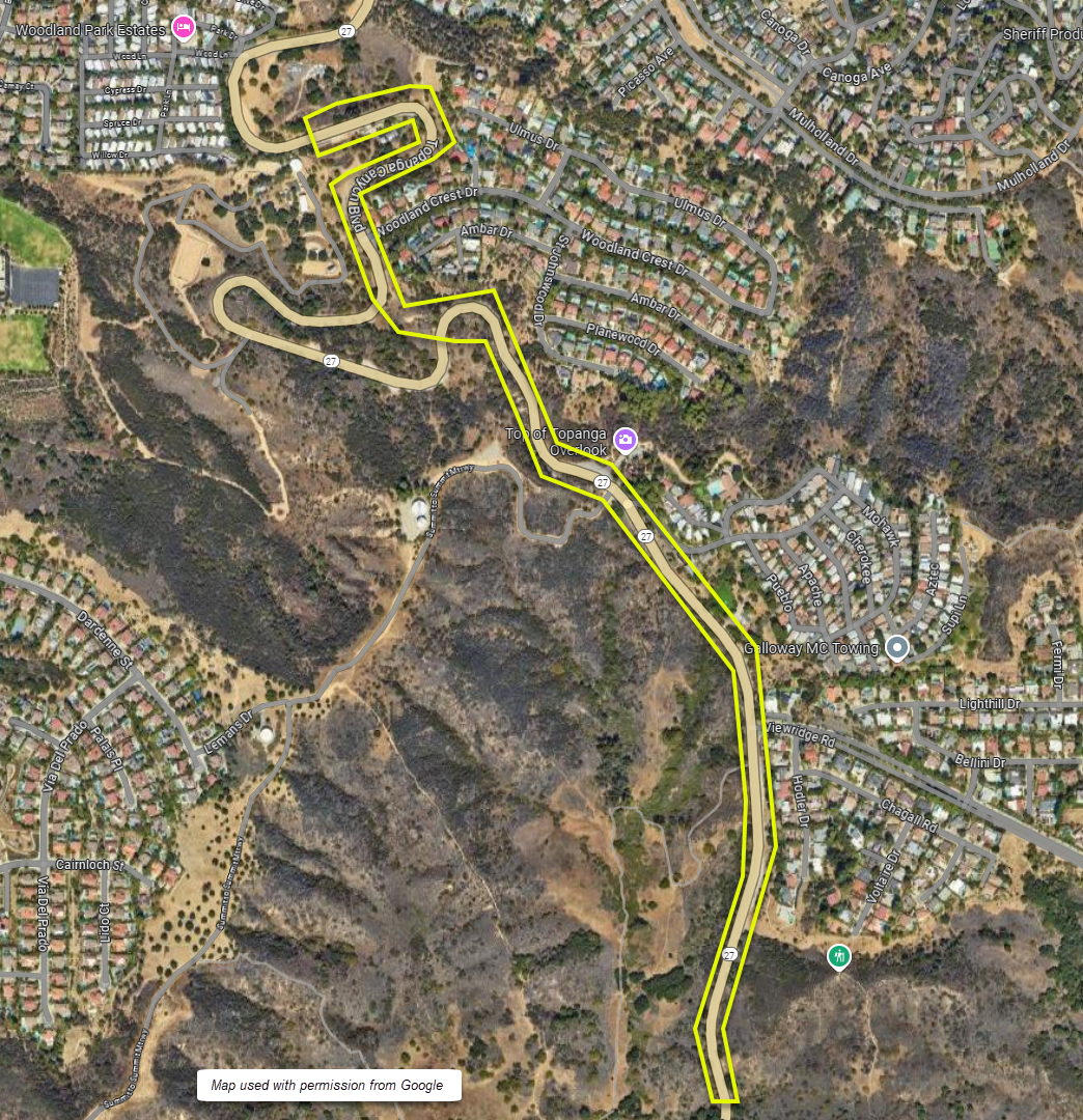 Topanga Canyon Blvd (Vicasa Circuit) project map